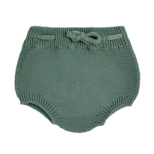 garter stitch culotte with cord lichen green