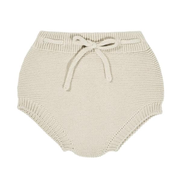 garter stitch culotte with cord linen