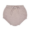 garter stitch culotte with cord old rose