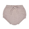 garter stitch culotte with cord old rose