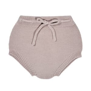 garter stitch culotte with cord old rose