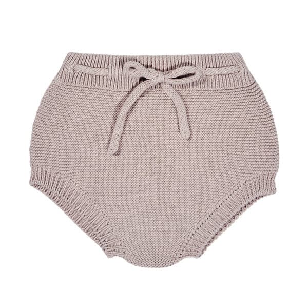 garter stitch culotte with cord old rose
