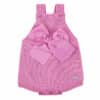 garter stitch romper with large grosgrain bow sakura