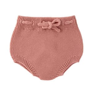 garter stitch culotte with cord terracota