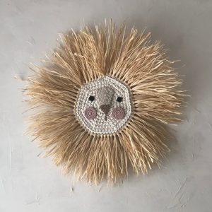 Ilayela Wall Decor Lion Crochet Pink