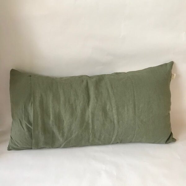 Linen Pillowcase - Olive & Ivory - Image 3