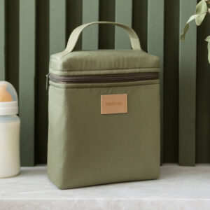 insulated baby bottle and lunch bag olive green look1