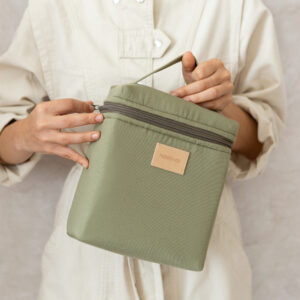 insulated baby bottle and lunch bag olive green look3