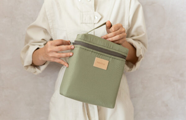 insulated baby bottle and lunch bag olive green look3