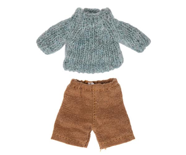 maileg knitted sweater and pants for big brother mouse