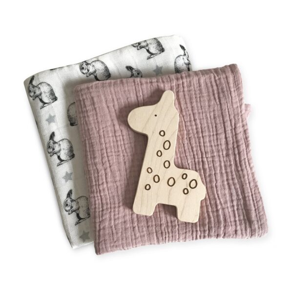 Double Gauze Muslin Swaddle-Rose - Image 2