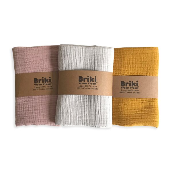 Double Gauze Muslin Swaddle-Rose - Image 3