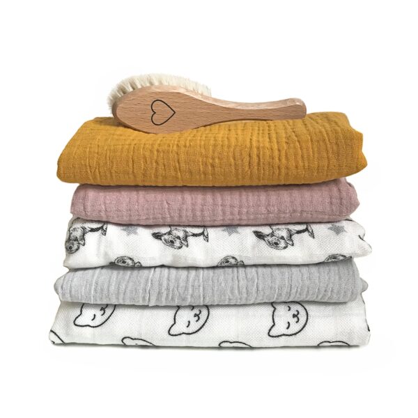 Double Gauze Muslin Swaddle-Rose - Image 4