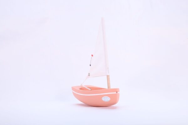 wooden boat toy le bachi pink flamingo