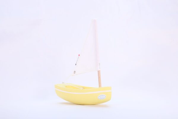 wooden boat toy le bachi yellow