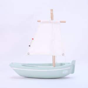 wooden boat toy le misainier water green