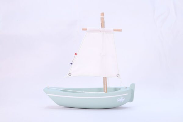 wooden boat toy le misainier water green