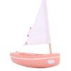 wooden boat toy le bachi pink flamingo