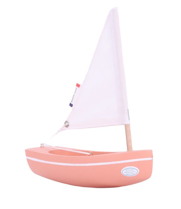wooden boat toy le bachi pink flamingo