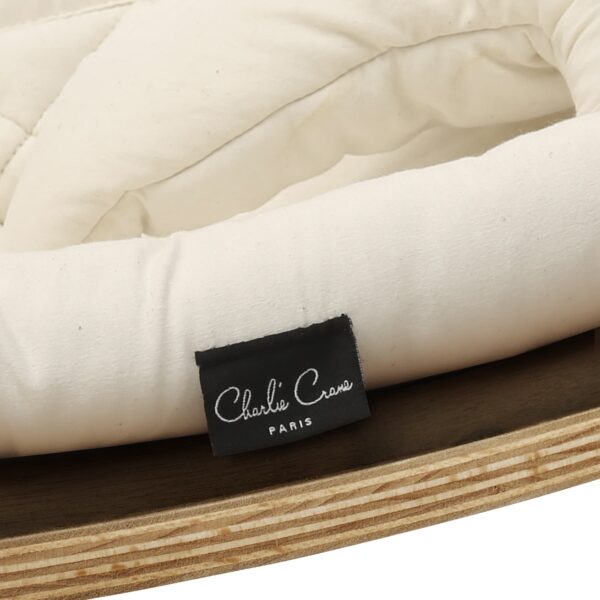 levo baby rocker in walnut organic white look2