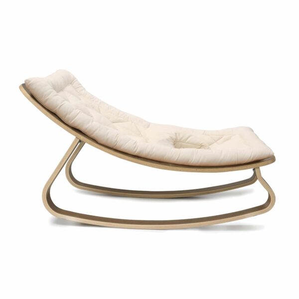 levo baby rocker in walnut organic white look3