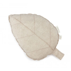 lin francais leaf cushion greige