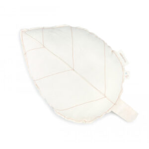 lin francais leaf cushion off white