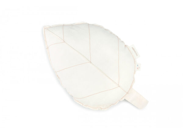 lin francais leaf cushion off white