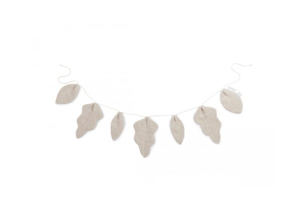 lin francais leaf garland greige