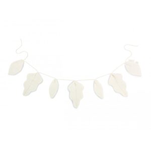 lin francais leaf garland off white