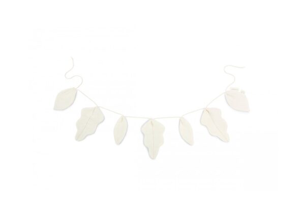 lin francais leaf garland off white