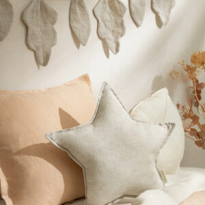 lin francais star cushion greige