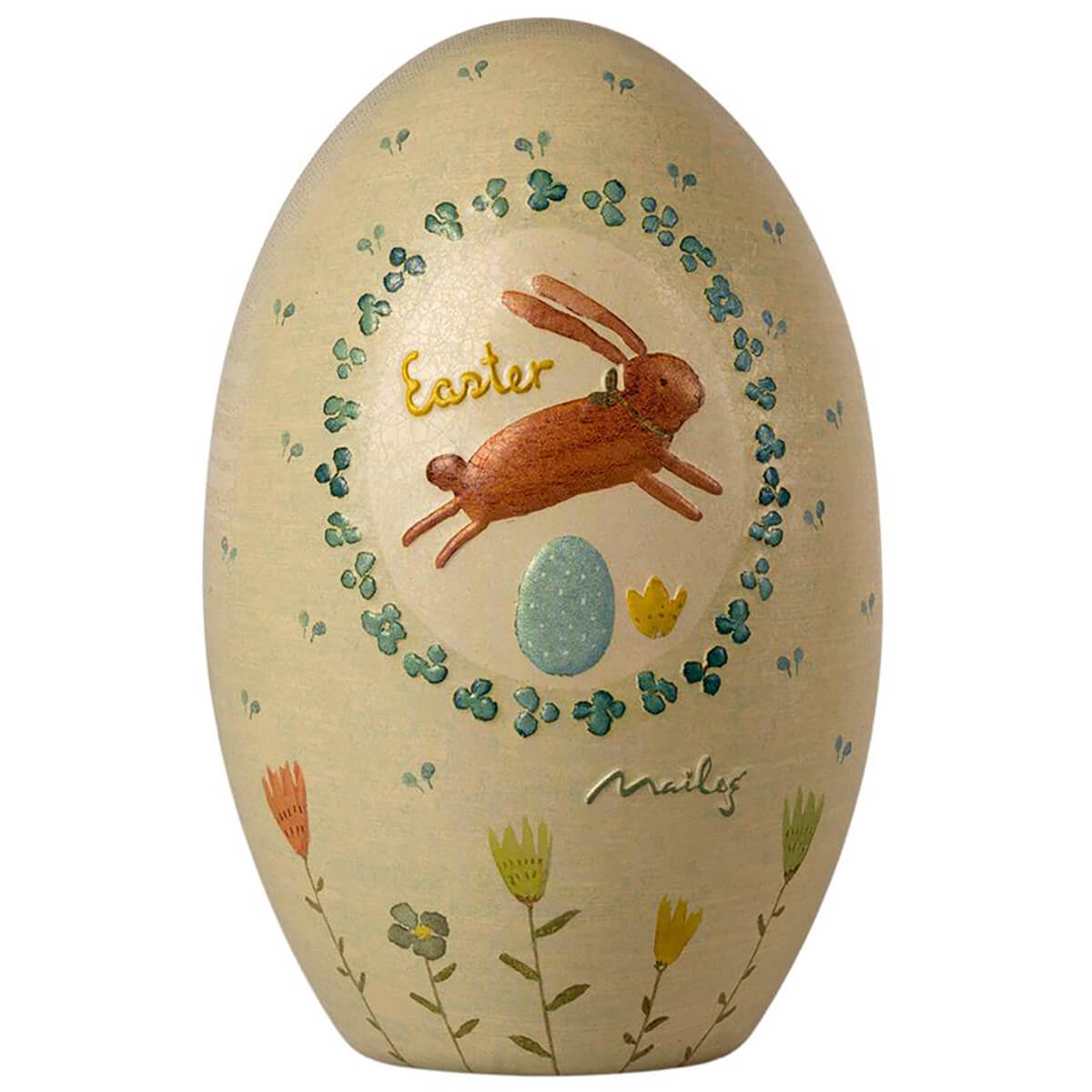 mailed easter egg tin blue 1