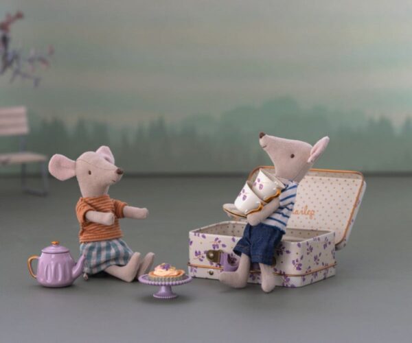 maileg afternoon treat mouse purple madelaine
