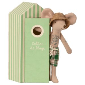 maileg beach mice dad in cabin de plage look
