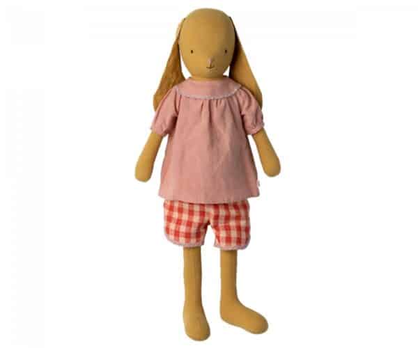 maileg bunny toy dusty yellow size 5 blouse and shorts