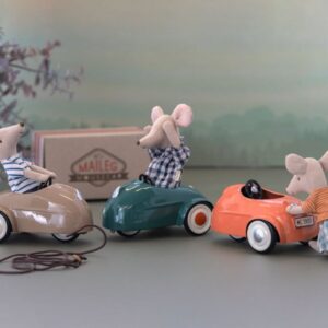 maileg mouse car coral