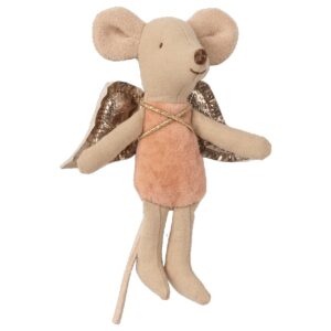 maileg fairy little angel mouse toy cream pink