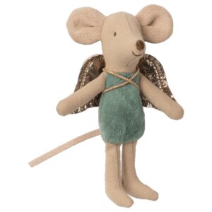 maileg fairy little angel mouse toy green