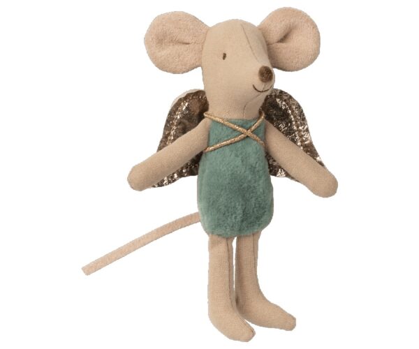maileg fairy little angel mouse toy green