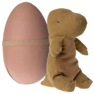 maileg gantosaurus toy in egg medium dark ocher