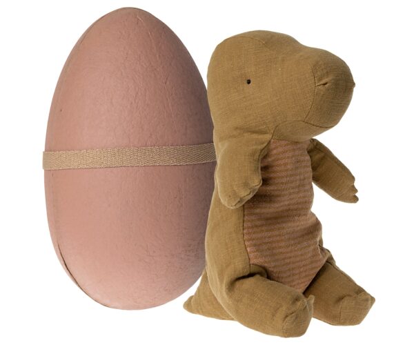 maileg gantosaurus toy in egg medium dark ocher