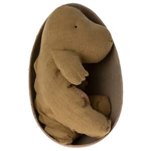 maileg gantosaurus toy in egg medium dark ocher