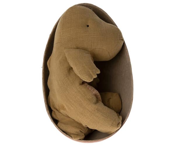 maileg gantosaurus toy in egg medium dark ocher