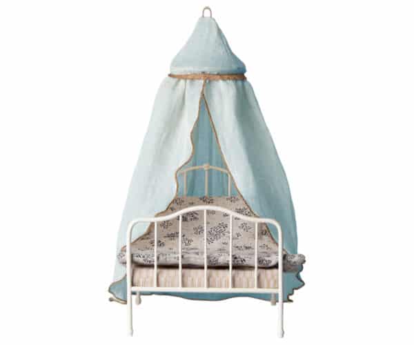 maileg miniature bed canopy mint