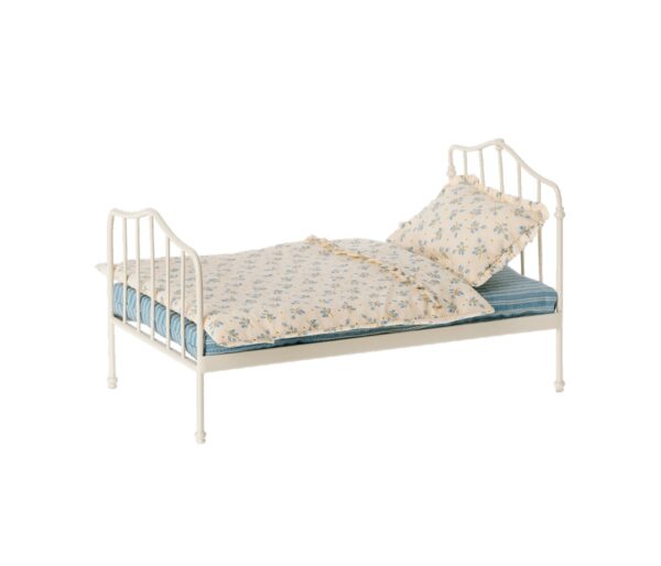 maileg miniature bed toy mini blue