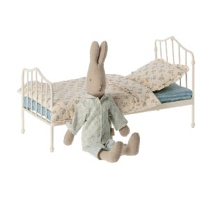 maileg miniature bed toy mini blue look