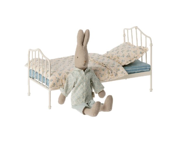 maileg miniature bed toy mini blue look