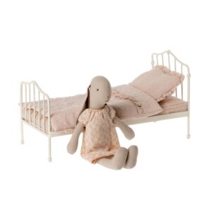 maileg miniature bed toy mini purple look 