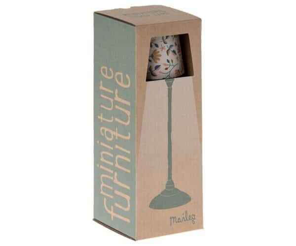 maileg miniature floor lamp toy dark mint